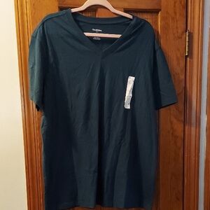 Classic V-Neck Blue Shirt - Xl